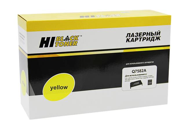 Картридж Hi-Black (HB-Q7582A) для HP CLJ 3800/CP3505/Canon MF8450, Y, 6K