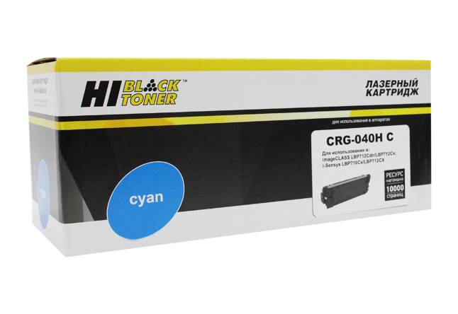 Картридж Hi-Black (HB-CRG-040H C) для Canon LBP-710/710CX/712/712CX, C, 10K