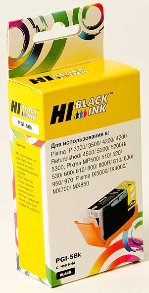 Картридж Hi-Black (HB-PGI-5Bk) для Canon PIXMA MP500/510/520/530, Bk